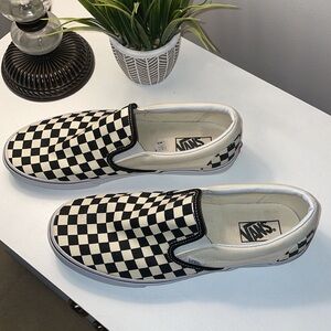 VANS Classic Checkered Canvas Loafers - Men’s 11.5 - Like New Condition
